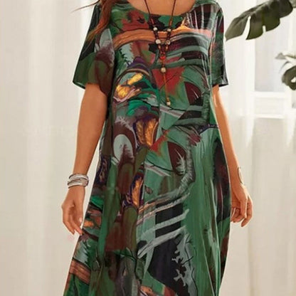 Tropical Breeze Silk Dress