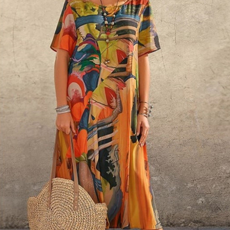 Tropical Breeze Silk Dress