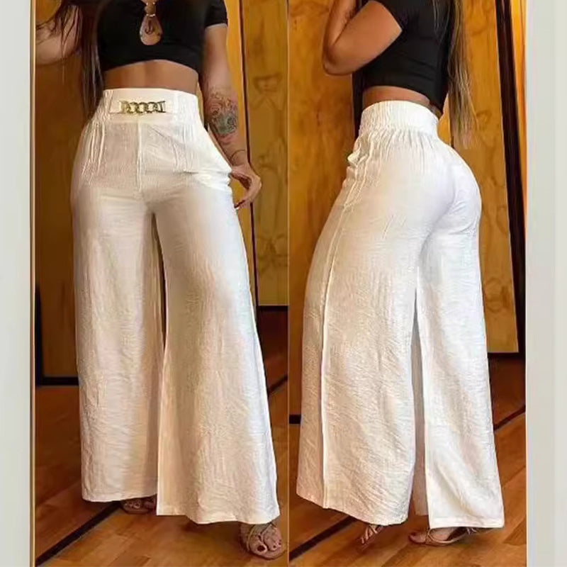 High-Waist Wide-Leg Trousers
