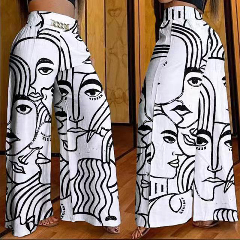 High-Waist Wide-Leg Trousers