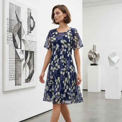 Floral A-Line Party Dress