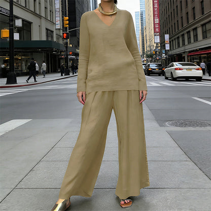 Elegant Wide-Leg Lounge Set