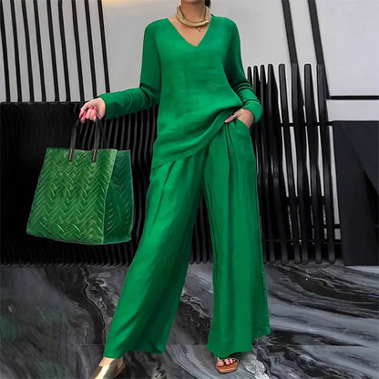 Elegant Wide-Leg Lounge Set