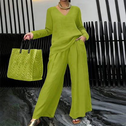 Elegant Wide-Leg Lounge Set