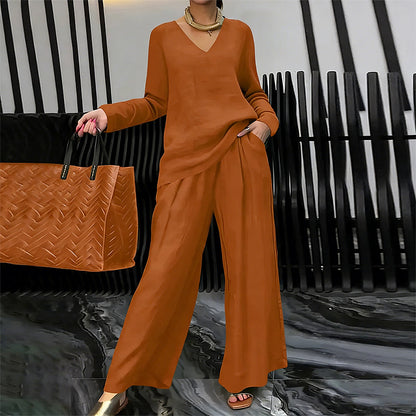 Elegant Wide-Leg Lounge Set